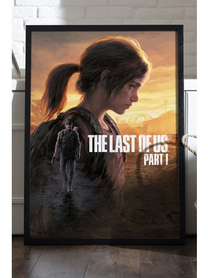 Duvarda The Last Of Us Siyah Ahşap Çerçeveli Poster, Dekoratif Oyun Duvar Tablosu