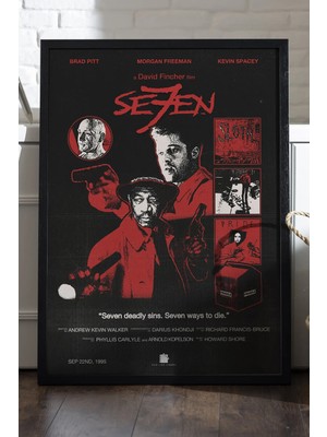 Duvarda Seven Siyah Ahşap Çerçeveli Poster, Dekoratif Film Duvar Tablosu