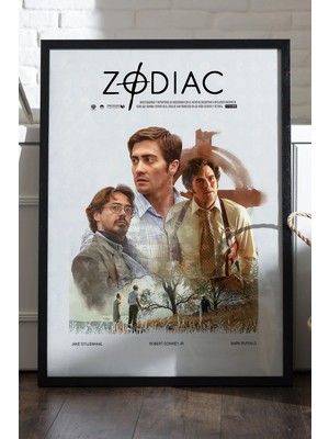 Duvarda Zodiac Siyah Ahşap Çerçeveli Poster, Dekoratif Film Duvar Tablosu