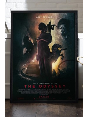 Duvarda The Odyssey Siyah Ahşap Çerçeveli Poster, Dekoratif Film Duvar Tablosu