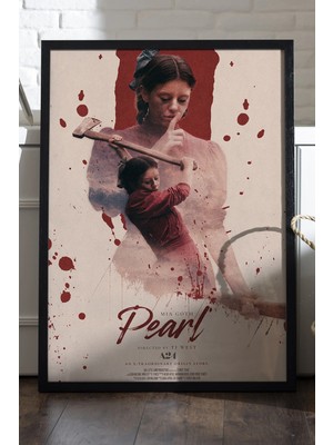 Duvarda Pearl Siyah Ahşap Çerçeveli Poster, Dekoratif Film Duvar Tablosu