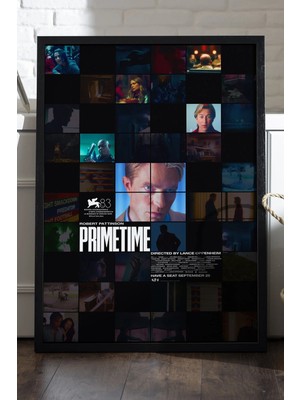 Duvarda Primetime Siyah Ahşap Çerçeveli Poster, Dekoratif Film Duvar Tablosu