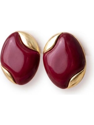 BRANDSMITHS Burgundy Taşlı Küpe