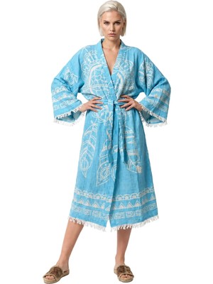 BRANDSMITHS Blue Dreamcatcher Kimono