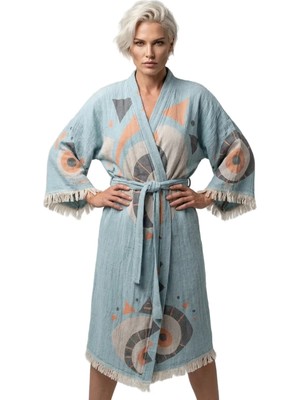 BRANDSMITHS Blue Evil Eye Kimono