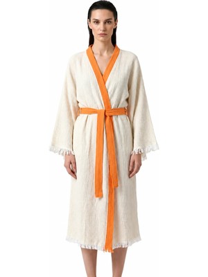 BRANDSMITHS Shadow Bloom Kimono Turuncu