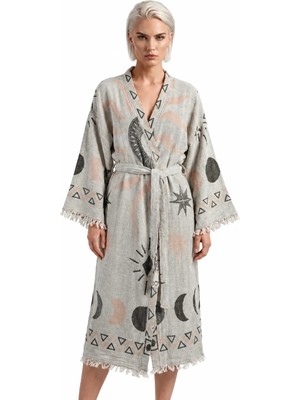 BRANDSMITHS Grey- Brown Sun Kimono