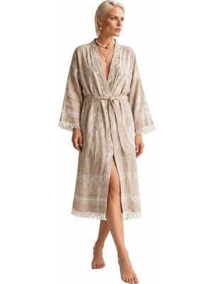 BRANDSMITHS Beige Mandala Kimono