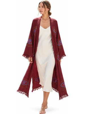 BRANDSMITHS Burgundy Visionguard Kimono