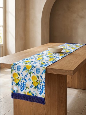 BRANDSMITHS Limoncello Azure Tassel Runner