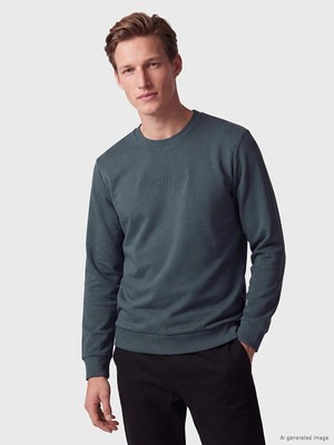Lc Waikiki Yeni Sezon Antrasit Baskılı Erkek Kalın Sweatshirt