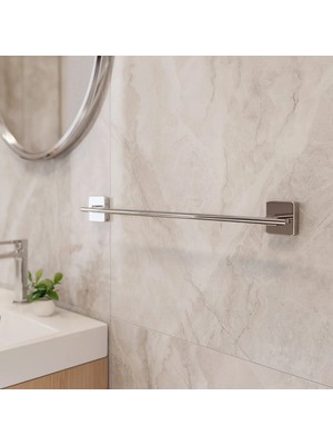 Marvielle Chromeline 50 cm Uzun Havluluk Paslanmaz Çelik Krom - Banyo Askısı