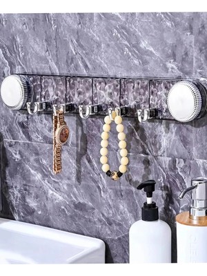 Marvielle Taşınabilir Vantuzlu Şeffaf Askılık - Banyo Askısı