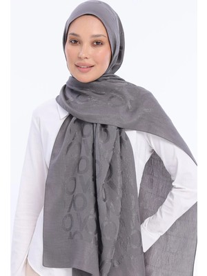 Harem Scarf Valentino Orlandi Alia Şal - Vo Como Desen - Gri