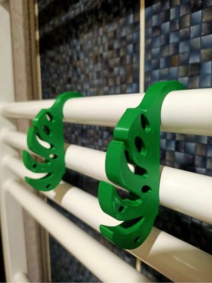 Marvielle 2'li Yaprak Havlu Askılığı Banyo Havlupan - Banyo Askısı