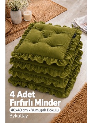 Marvielle Fırfırlı Sandalye Minderi - Sandalye Minderi