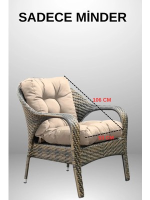 Marvielle Bambu Sandalye Minderi 50X106 cm Bej - Sandalye Minderi