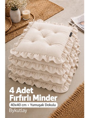 Marvielle Fırfırlı Sandalye Minderi - Sandalye Minderi