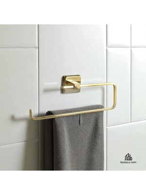 Marvielle Pirinç Malzeme Gold Renk Havluluk Askılık Modern Tasarım - Banyo Askısı
