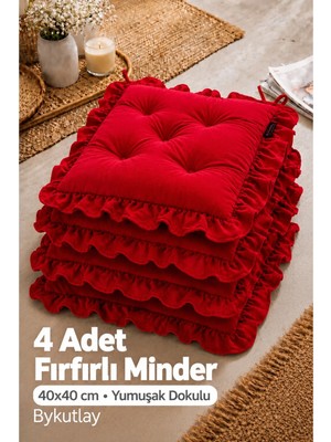 Marvielle Fırfırlı Sandalye Minderi - Sandalye Minderi