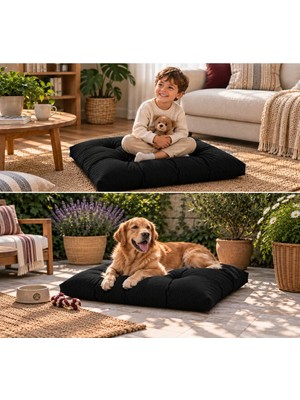 Marvielle 70X70 cm Kapitone Yer Minderi – Kare Oturma Minderi - Sandalye Minderi
