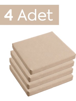 Marvielle Renkli 40X40X4 Bağcıklı Çıkarılabilir Kılıflı Su Itici Oturum Minderi - Sandalye Minderi