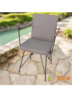 Marvielle 40X80 Antrasit Kumaş Biye Sırtlı 5 cm - Sandalye Minderi