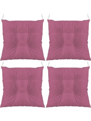 Marvielle Gül Kurusu Pofidik Kare 4'lü 40 x 40 cm - Sandalye Minderi