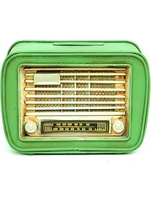 Dekoratif Metal Radyo Kumbara Vintage Hediyelik