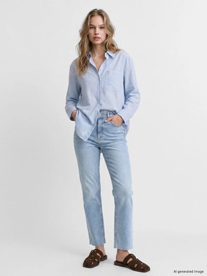 Lc Waikiki Yeni Sezon Indigo Straight Fit Kadın Jean Pantolon
