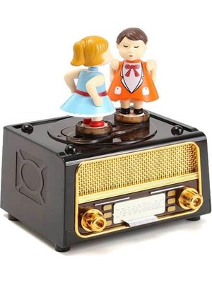 Radyo Müzikli Müzik Kutusu Kurmalı Dekoratif Hediyelik