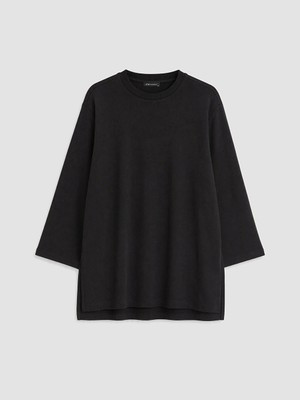 Lc Waikiki Yeni Sezon Siyah Soft Touch Oversize Kadın Sweatshirt Tunik
