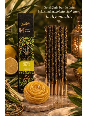 Sree Vani Lemon Grass Magical Manifest- MUM HEDİYELİ - Sanatsal Doğal El Yapımı Limon Otu Premium Kalite Tütsü
