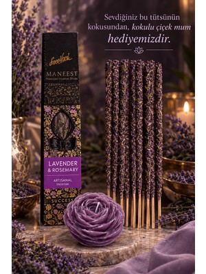 Sree Vani Lavender& Rosemary Magical Manifest- MUM HEDİYELİ - Sanatsal Doğal El Yapımı Lavanta-Biberiye Premium Kalite Tütsü