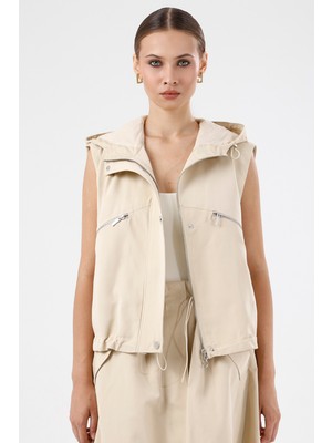 Gaca Collection Estella Bej Trenç Yelek