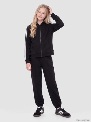 Lc Waikiki Yeni Sezon Siyah Kız Çocuk Jogger Eşofman Altı