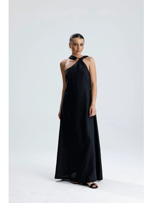 Gaca Collection Julia Siyah Gece/gündüz Elbise
