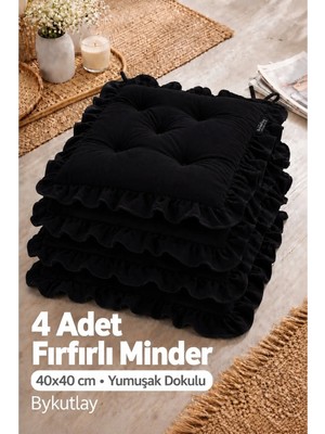 Maison Luré Sandalye Minderi Fırfırlı Sandalye Minderi