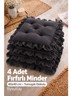 Maison Luré Sandalye Minderi Fırfırlı Sandalye Minderi