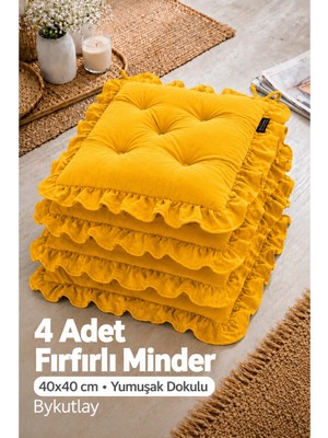 Maison Luré Sandalye Minderi Fırfırlı Sandalye Minderi