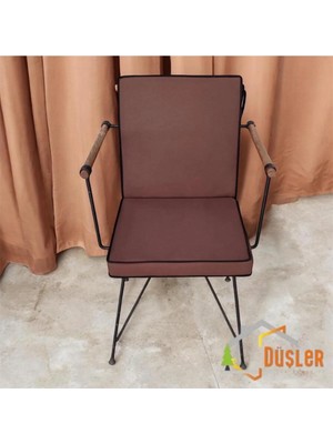 Maison Luré Sandalye Minderi 40X80 Kahverengi Su ve Leke Itici Fermuarlı Bağcıklı