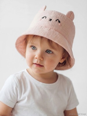 Lc Waikiki Yeni Sezon Pembe 3 Boyutlu Kız Bebek Bucket Şapka