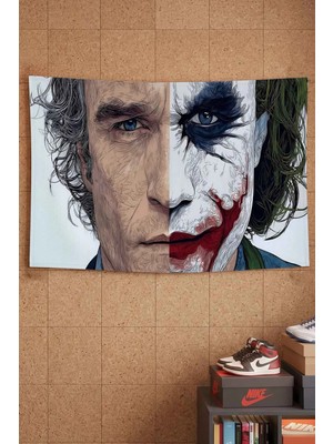 Joker Erkek Portresi Dekoratif Duvar Örtüsü Duvar Halısı