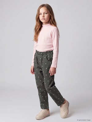 Lc Waikiki Yeni Sezon Gri Kız Çocuk Polar Astarlı Gabardin Pantolon