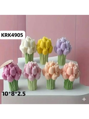 Karakız Lale Buketi Silikon Kalıp 10x8x2.5 Cm
