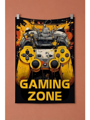 Gaming Zone Duvar Örtüsü, Oyuncu Odası Dekoru, Gamer Baskılı Kumaş Duvar Halısı