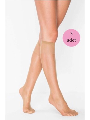 3 Adet Süper Ince 15 Den Mat Pantolon Çorabı Bronz