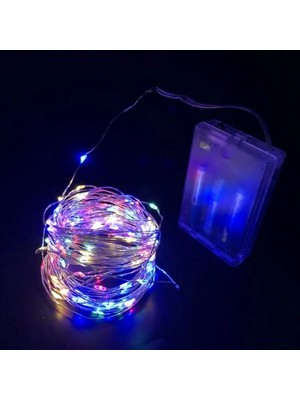 GD968 Şerit Pilli Aydınlatma 10 Metre 100 Adet Rgb Peri LED