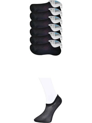 Siyah Erkek Görünmez Çorap 6 Çift