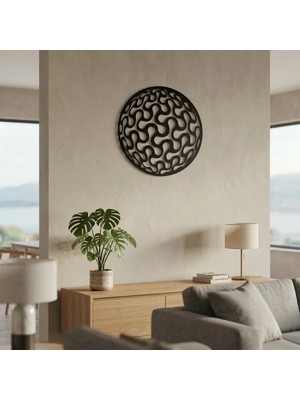 Just Cheap Store Geometrik Desenli Daire Duvar Tablosu Mdf Lazer Kesim Modern Minimal Duvar Süsü